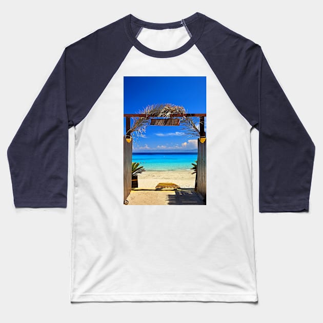 Gate to the Ionian sea - Antipaxos island Baseball T-Shirt by Cretense72